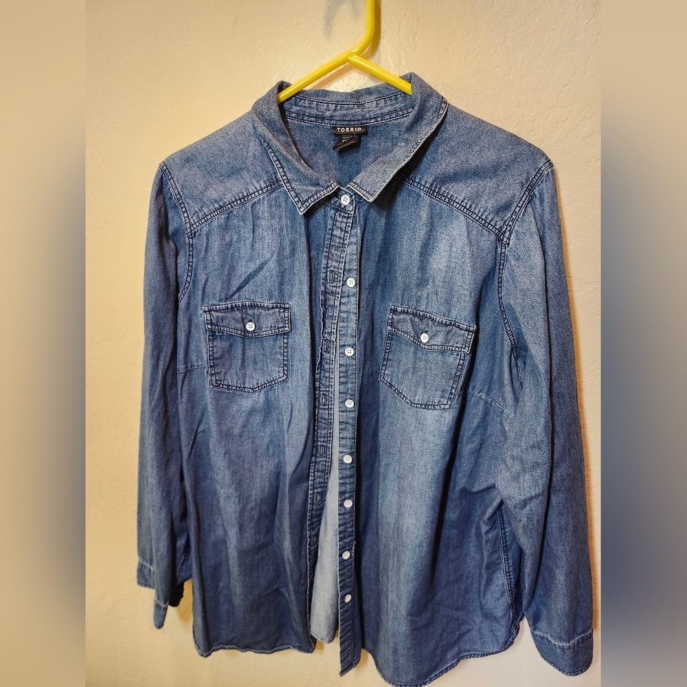 Torrid Classic Blue Denim Shirt